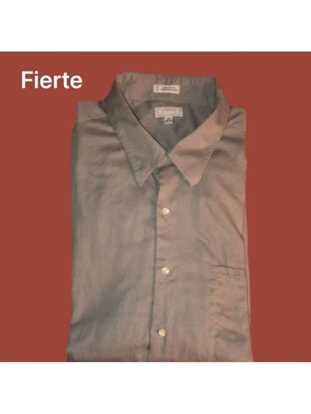 100% Cotton LS Fierte Shirt Men’s XL Olive Green